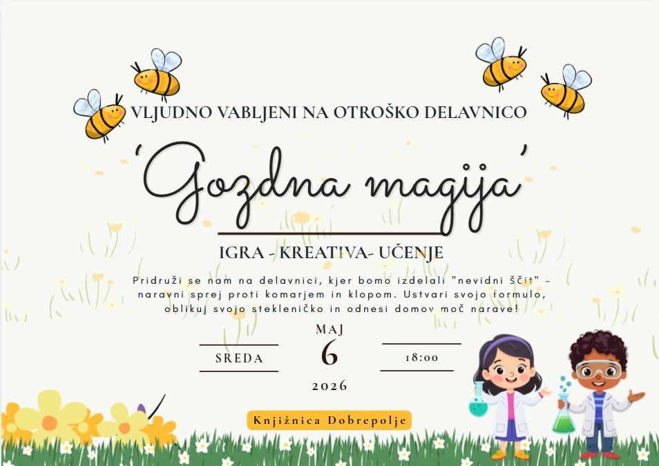Gozdna magija - otroška delavnica - Knjižnica Dobrepolje